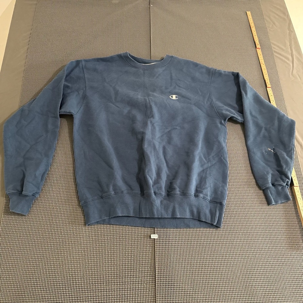 Champion Eco Authentic Blue Crewneck Sweatshirt Mens Size M